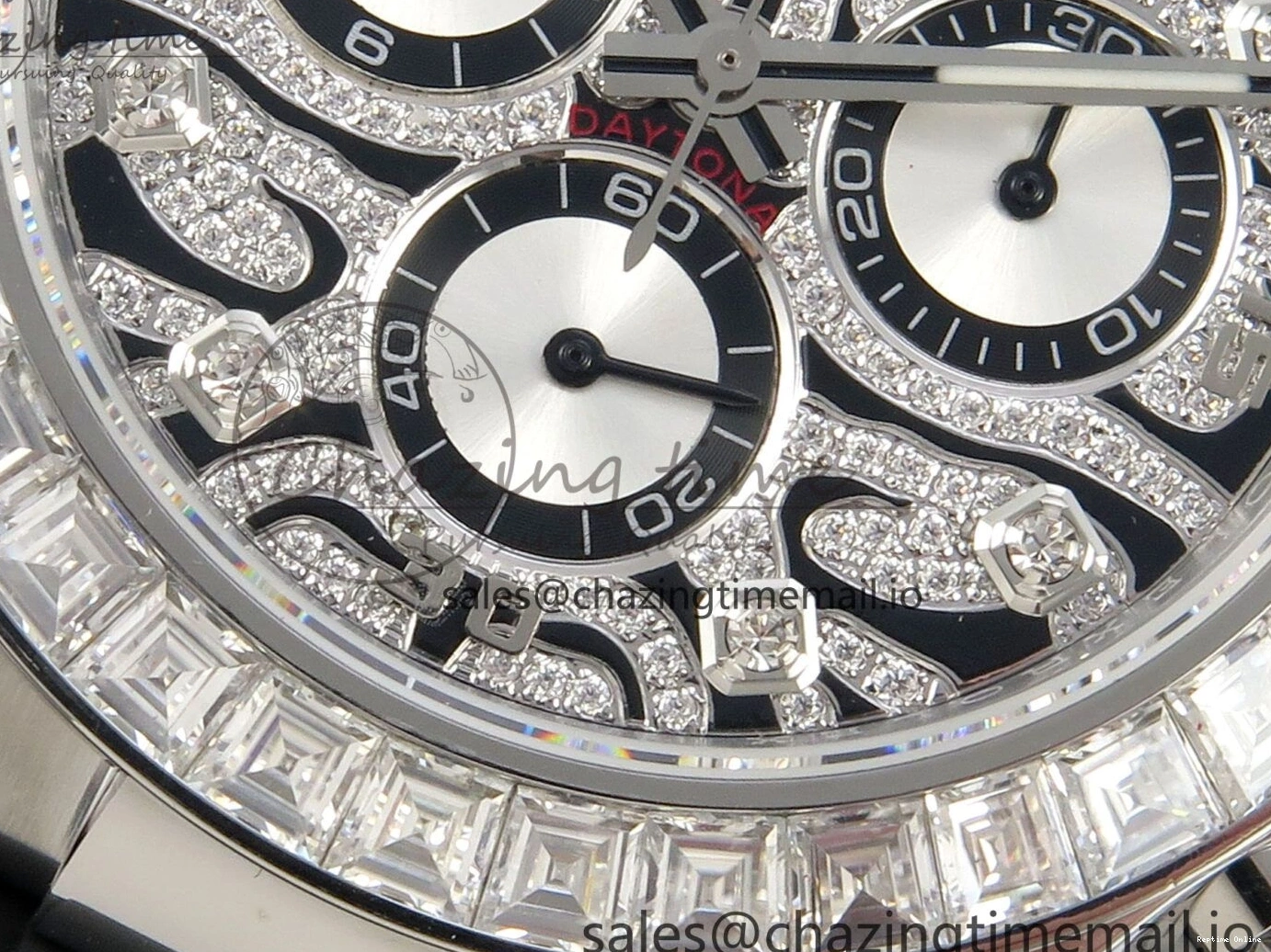 0207 Elegant Daytona 116589TBR ‘Eye Of The Tiger’ SS 3CF 1:1 Best Edition Tiger Diamonds Dial on Oysterflex Strap SH4130 V2 (Mod Version) 49